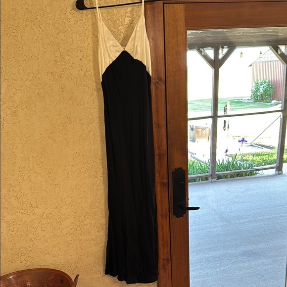 MILLY BLACK SATIN MIDI DRESS NWT - Picture 6 of 13